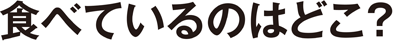 食べているのはどこ？