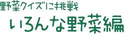 野菜クイズに挑戦 いろんな野菜編